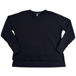 Sweaty Betty Crew Neck Sweatshirt Womens Sz Large‎ Black Athleisure After Class